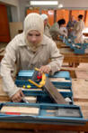 Palestinian girls engaged in voctional training